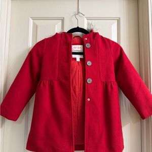 Cat & Jack Vibrant Red Pea Coat for Kids